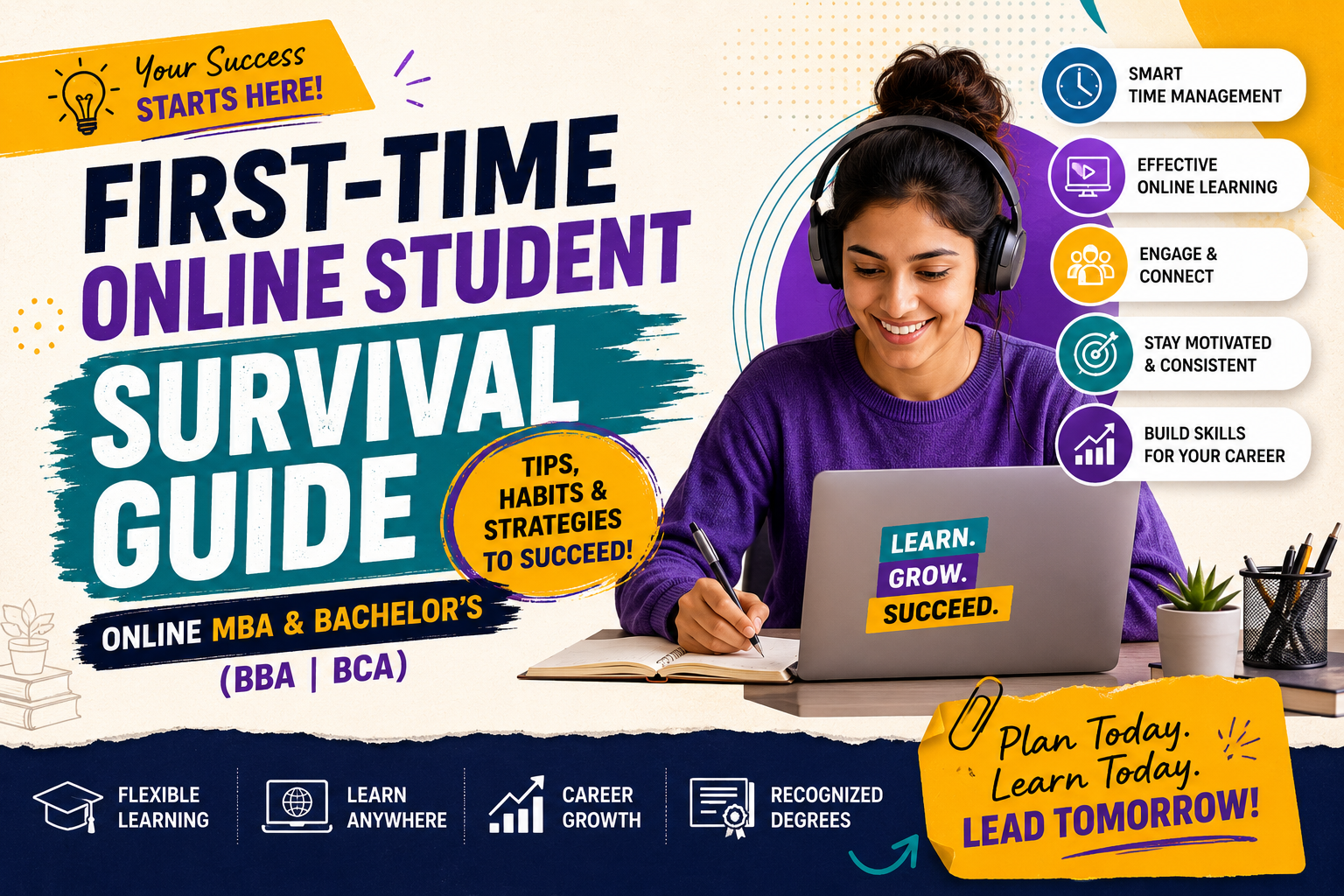 First-Time Online Student Survival Guide: Everything You Need to Succeed in Your Online MBA or Bachelor's Degree