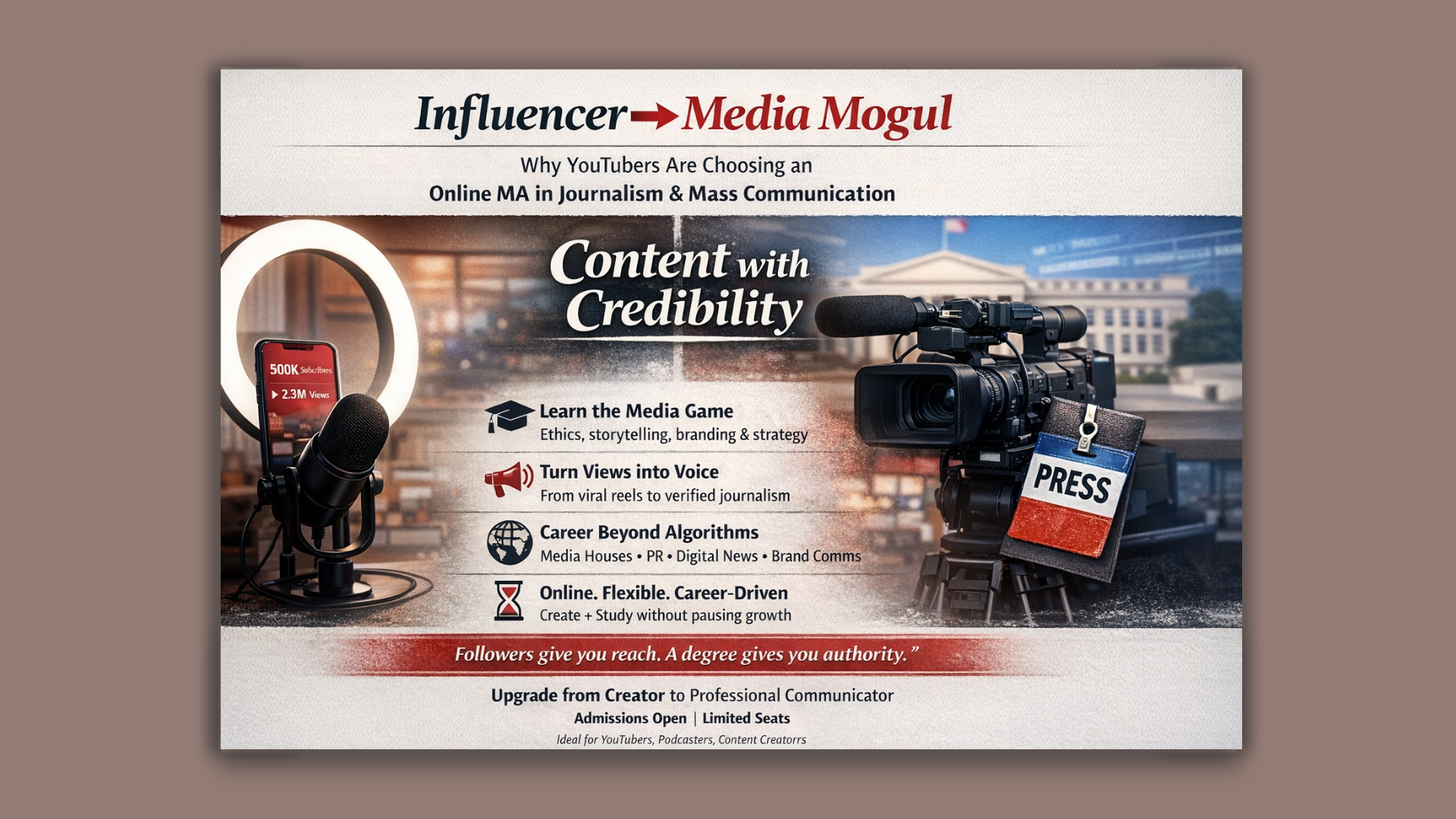 Influencer to Media Mogul: Why YouTubers Are Flocking to Online MA in Journalism & Mass Comm (JMC)
