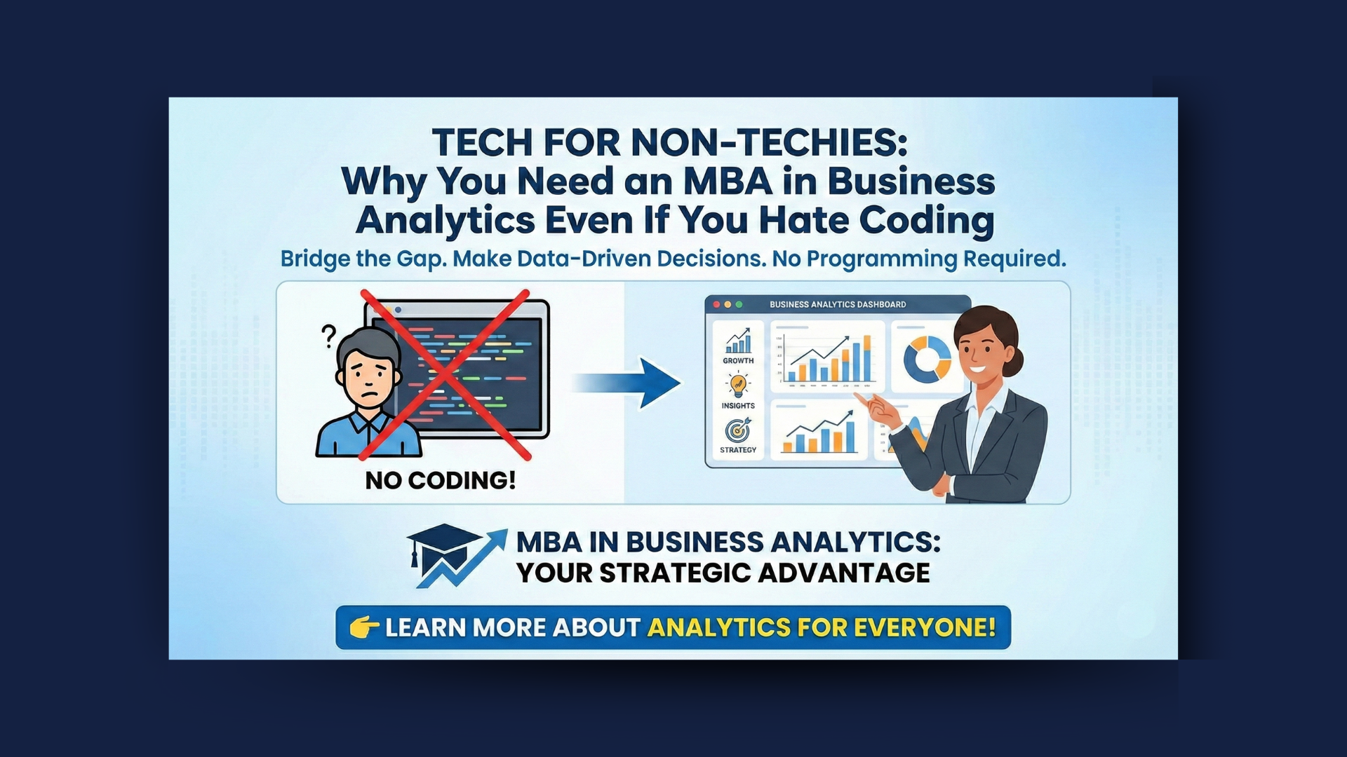 Tech for Non-Techies: Why You Need an MBA in Business Analytics Even If You Hate Coding